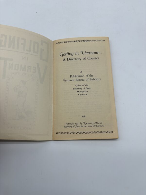 Golfing in Vermont - Rawson Myrick - 1934