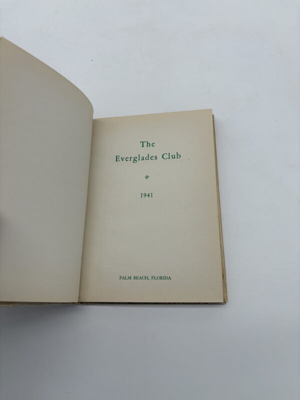 The Everglades Club - 1941 Handbook