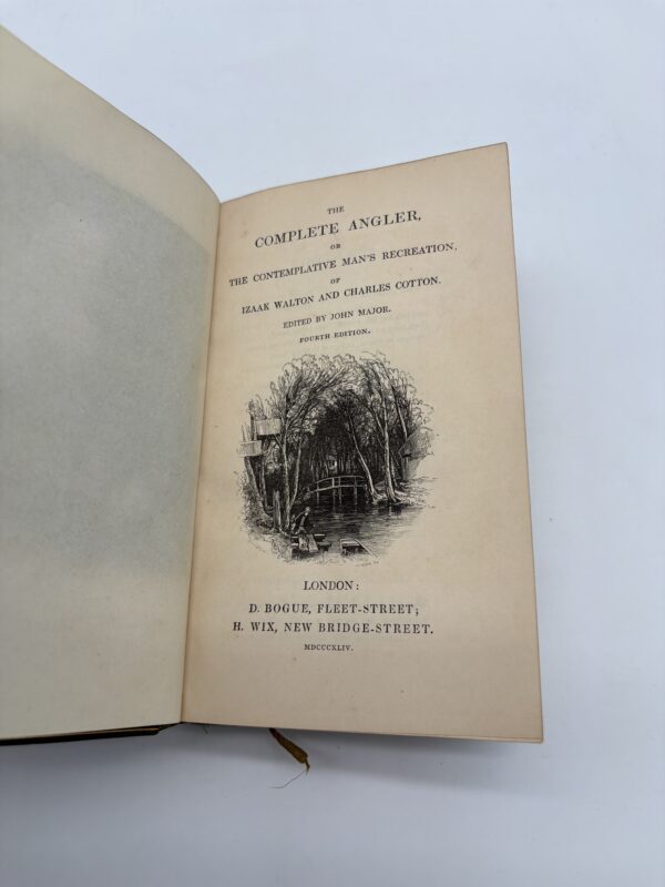 The Complete Angler - Walton & Cotton - 1844 Fine Angling Binding