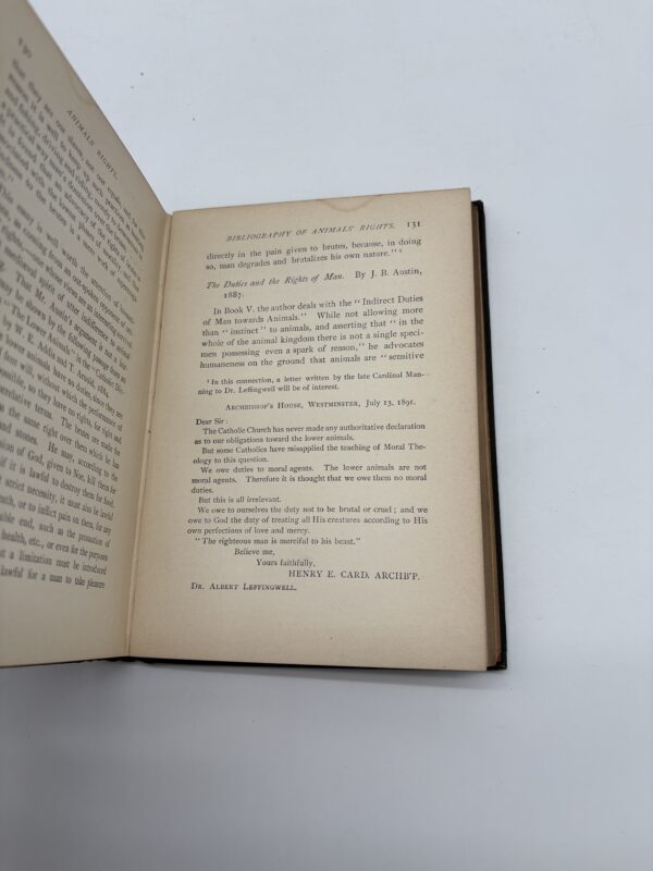 Animals' Rights - HS Salt - 1894 Signed 1st Edition