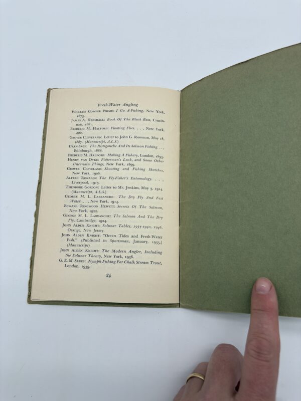 Fresh-Water Angling - Otto Kienbusch - 1947 Signed w/ Provenance