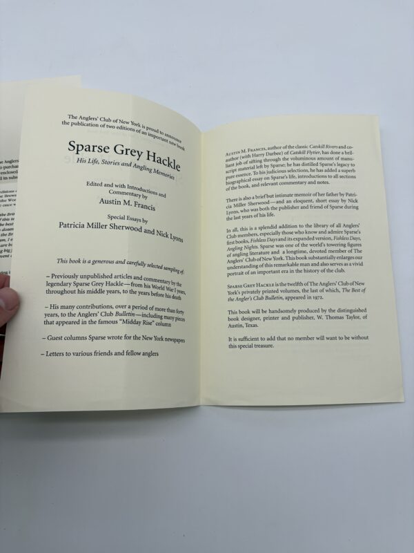 Sparse Grey Hackle - The Anglers' Club of New York - 1993