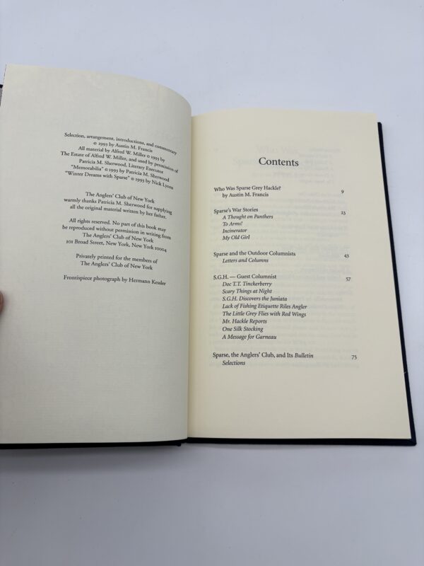 Sparse Grey Hackle - The Anglers' Club of New York - 1993