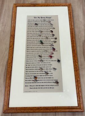 A Fly Young Knight - Framed Poem and Flies