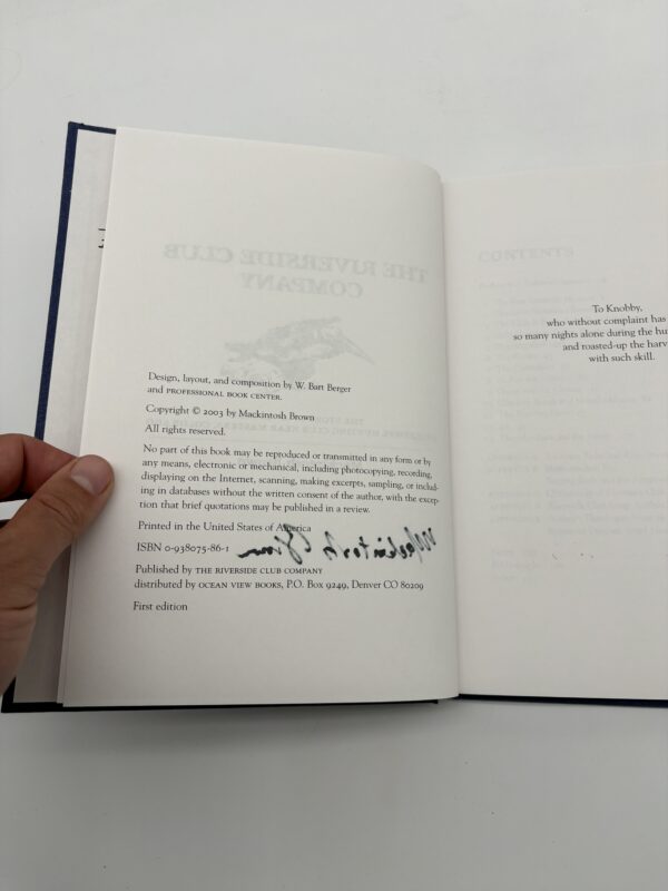 The Riverside Club Company - Mackintosh Brown - 2003 - Signed 1st Ed.