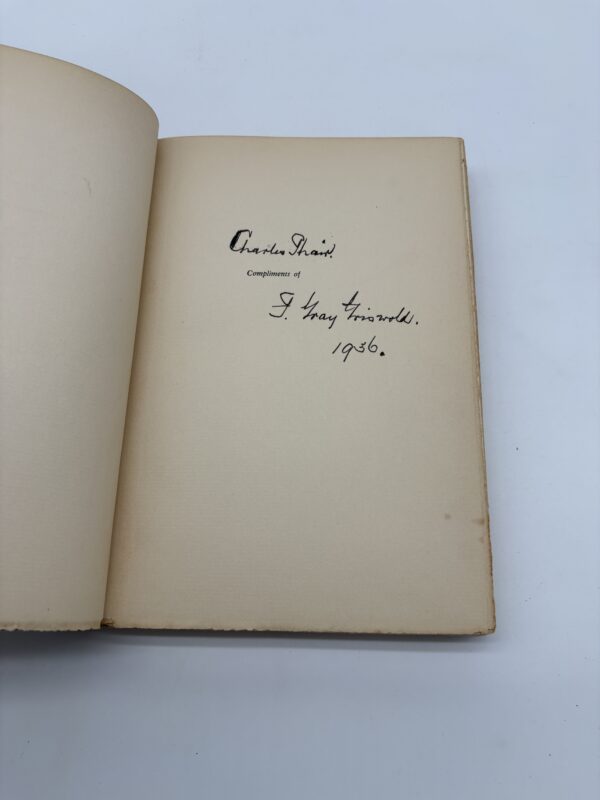 After Thoughts - Recollections of Frank Gray Griswold - 1936 Signed Ltd. 1st Ed. w/ Provenance