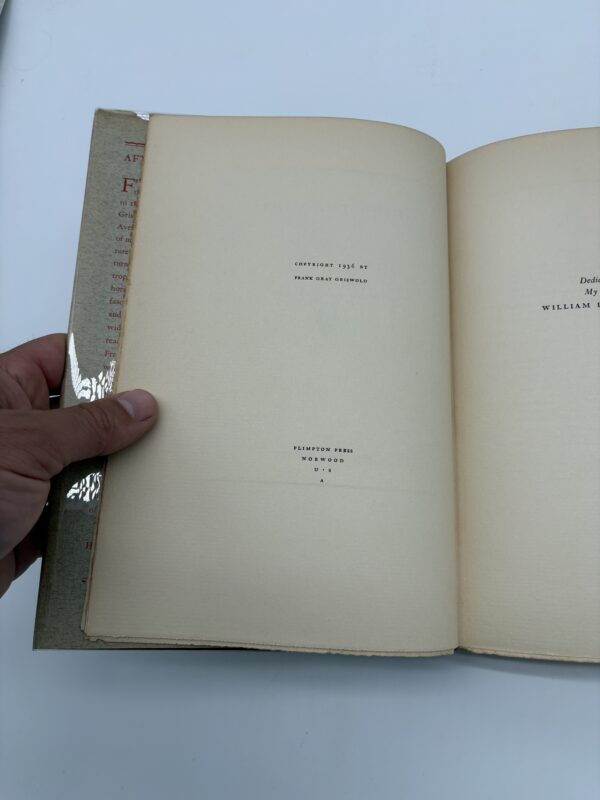 After Thoughts - Recollections of Frank Gray Griswold - 1936 Signed Ltd. 1st Ed. w/ Provenance