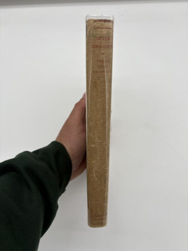 After Thoughts - Recollections of Frank Gray Griswold - 1936 Signed Ltd. 1st Ed. w/ Provenance
