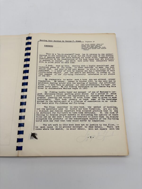 IMG_6986 The Art of Weaving Hair Hackles for Trout Flies - George Grant - 1971 Signed w/ Letters, Provenance, & More