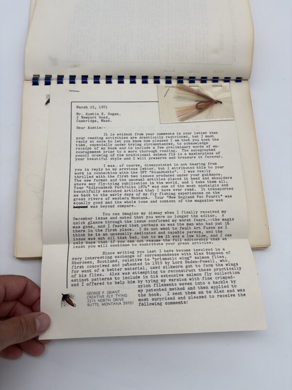 IMG_6987 The Art of Weaving Hair Hackles for Trout Flies - George Grant - 1971 Signed w/ Letters, Provenance, & More
