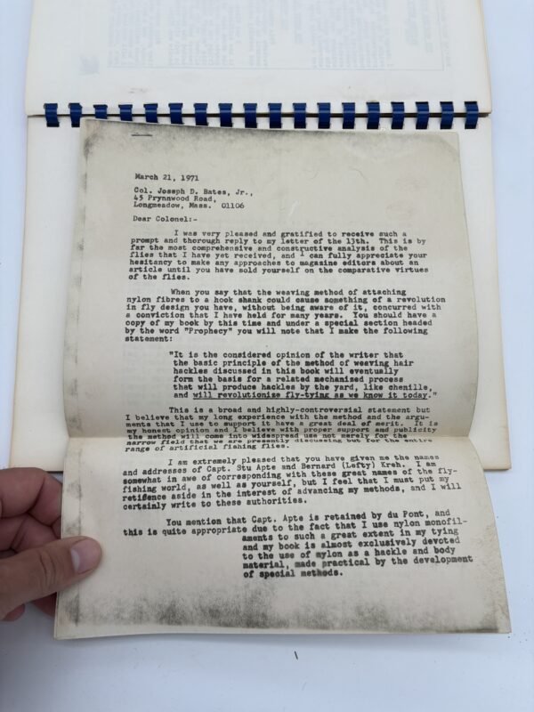 IMG_6989 The Art of Weaving Hair Hackles for Trout Flies - George Grant - 1971 Signed w/ Letters, Provenance, & More