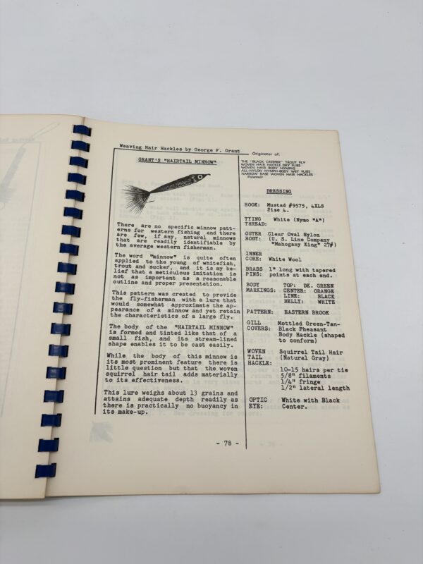 IMG_6992 The Art of Weaving Hair Hackles for Trout Flies - George Grant - 1971 Signed w/ Letters, Provenance, & More