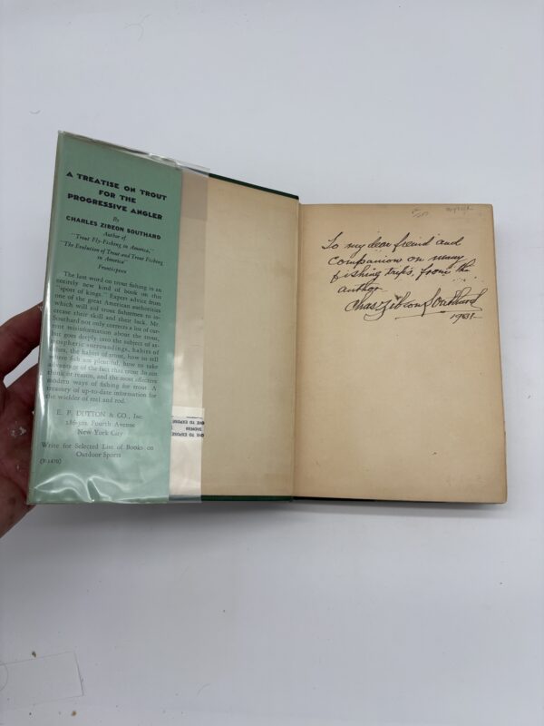 IMG_8787 A Treatise on Trout for the Progressive Angler - Charles Zibeon Southard - 1931 Signed 1st Ed. w/ DJ