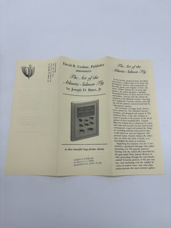 The Art of the Atlantic Salmon Fly - Joseph Bates Jr. - 1987 Signed 1st Ed. w/ Ephemera