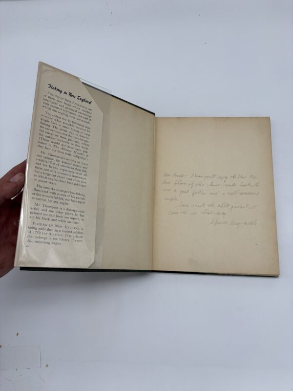 IMG_8856 Fishing in New England - Leslie Thompson - 1955 1st Ed. Signed by Sparse Grey Hackle