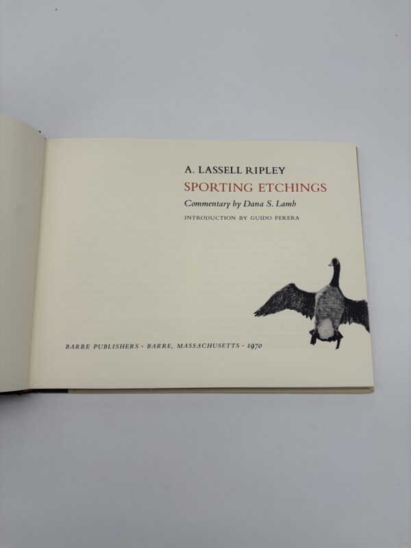 IMG_8926 A. Lassell Ripley: Sporting Etchings - Dana Lamb - 1970 Signed 1st Ed. w/ Darbee Provenance